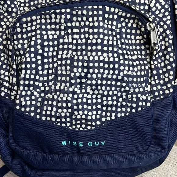 The North Face Wise Guy Backpack, Navy White, Medium Size school bag, hiking - Picture 3 of 17